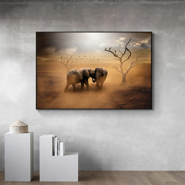 Home Simple Decorative Elephant Canvas Painting