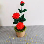 Handmade Sunflower Rose Flower Plush Plant Home Bedroom Decoration Christmas Valentine's Day Gift