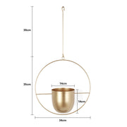 Hanging Iron Flower Pot Nordic Style Simple Creative Hydroponic Plant Potted Decoration Light Luxury Personalized Hanging Orchid